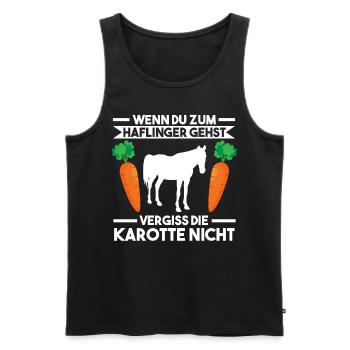 Pferd Haflinger Pferde Reiten - Männer Premium Bio Tank Top - Schwarz - Vorne - Michal (187cm)
