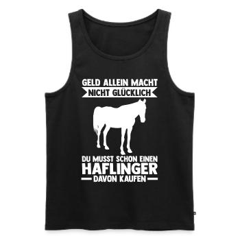 Reitstall Pferd Haflinger Reiten Pferde - Männer Premium Bio Tank Top - Schwarz - Vorne - AI Model Male 178 light (178cm)