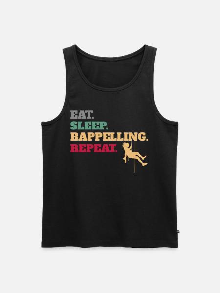Eat Sleep Rappelling Repeat - Men's Premium Organic Tank Top - black