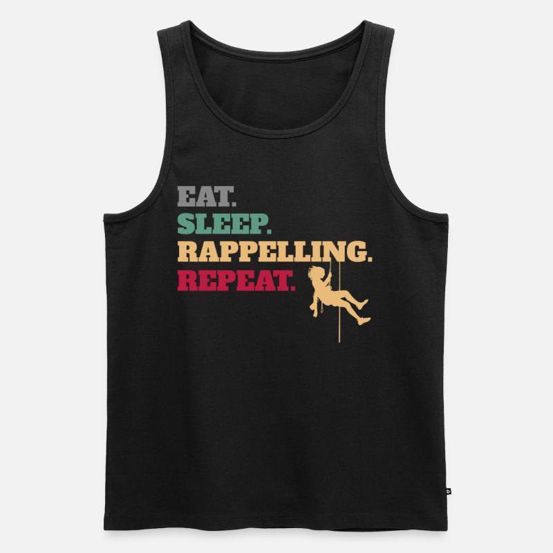 Eat Sleep Rappelling Repeat - Men's Premium Organic Tank Top - black