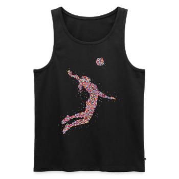 Volleyball Beach Volleyball - Men's Premium Organic Tank Top - black - Front - Michal (187cm)