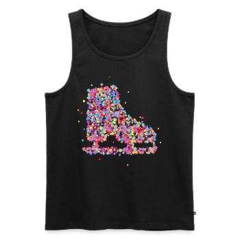 Schlittschuhlaufen Eislaufen - Männer Premium Bio Tank Top - Schwarz - Vorne - AI Model Male 178 light (178cm)