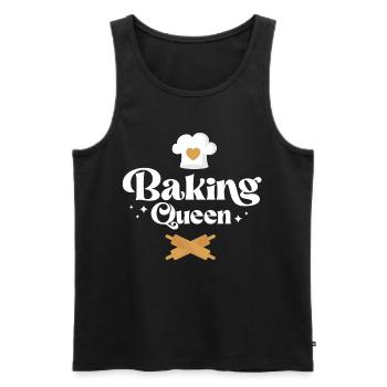 Bake Baking Baking Queen - Männer Premium Bio Tank Top - Schwarz - Vorne - AI Model Male 178 light (178cm)