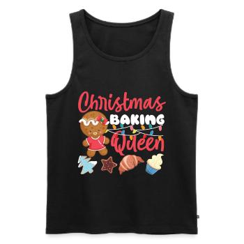 Bake Baking Christmas Gingerbread - Männer Premium Bio Tank Top - Schwarz - Vorne - AI Model Male 178 light (178cm)