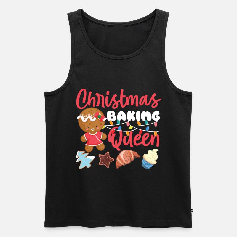 Bake Baking Christmas Gingerbread - Männer Premium Bio Tank Top - Schwarz