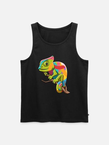 Chameleon iguanas breeding reptiles - Men's Premium Organic Tank Top - black