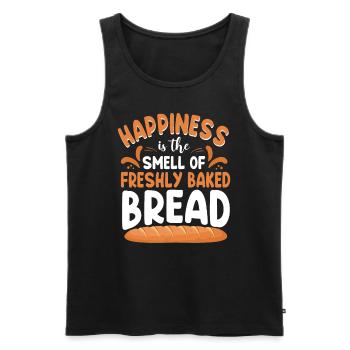 Bake Baking Bread Happiness Is The - Men's Premium Organic Tank Top - black - Front - AI Model Male 178 light (178cm)