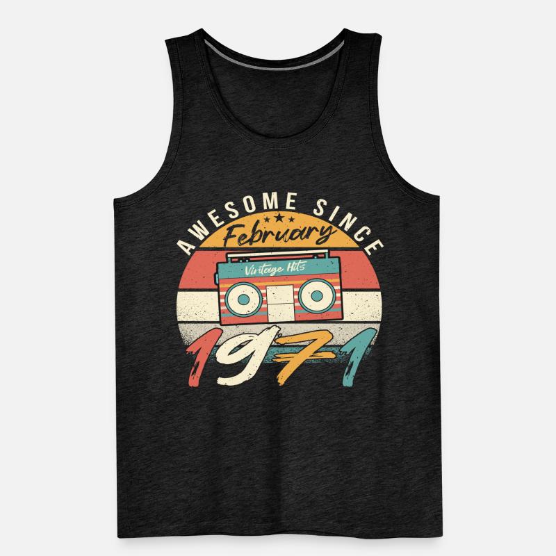February 1971 Retro Men's Premium Organic Tank Top