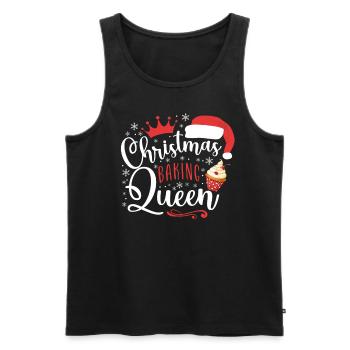 Bake Baking Christmas Cupcake - Männer Premium Bio Tank Top - Schwarz - Vorne - AI Model Male 178 light (178cm)