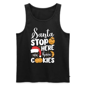 Bake Baking Christmas Cookie Santa - Men's Premium Organic Tank Top - black - Front - Michal (187cm)
