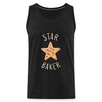 Bake Baking Star Cookie Star Baker - Men's Premium Organic Tank Top - charcoal grey - Front - Alexander (188cm)