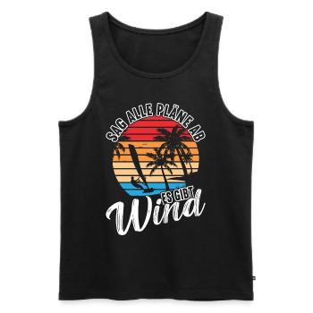 Windsurfing Kitesurfing Windsurfer - Männer Premium Bio Tank Top - Schwarz - Vorne - Michal (187cm)
