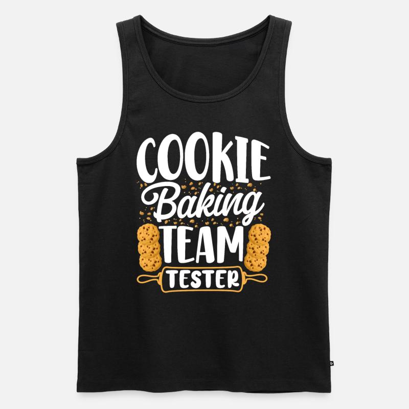Bake Baking Cookie Team Tester - Männer Premium Bio Tank Top - Schwarz
