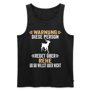 Tierschützer Rehe Reh - Männer Premium Bio Tank Top - Schwarz - Vorne - Michal (187cm)