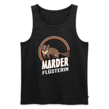 Marder Flüsterin - Männer Premium Bio Tank Top - Schwarz - Vorne - Michal (187cm)