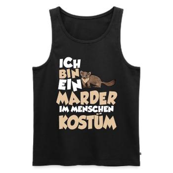 Marder Menschen Kostüm - Männer Premium Bio Tank Top - Schwarz - Vorne - Michal (187cm)