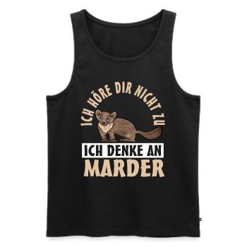 Marder - Männer Premium Bio Tank Top - Schwarz - Vorne - Michal (187cm)