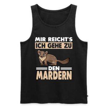 Marder - Männer Premium Bio Tank Top - Schwarz - Vorne - Michal (187cm)