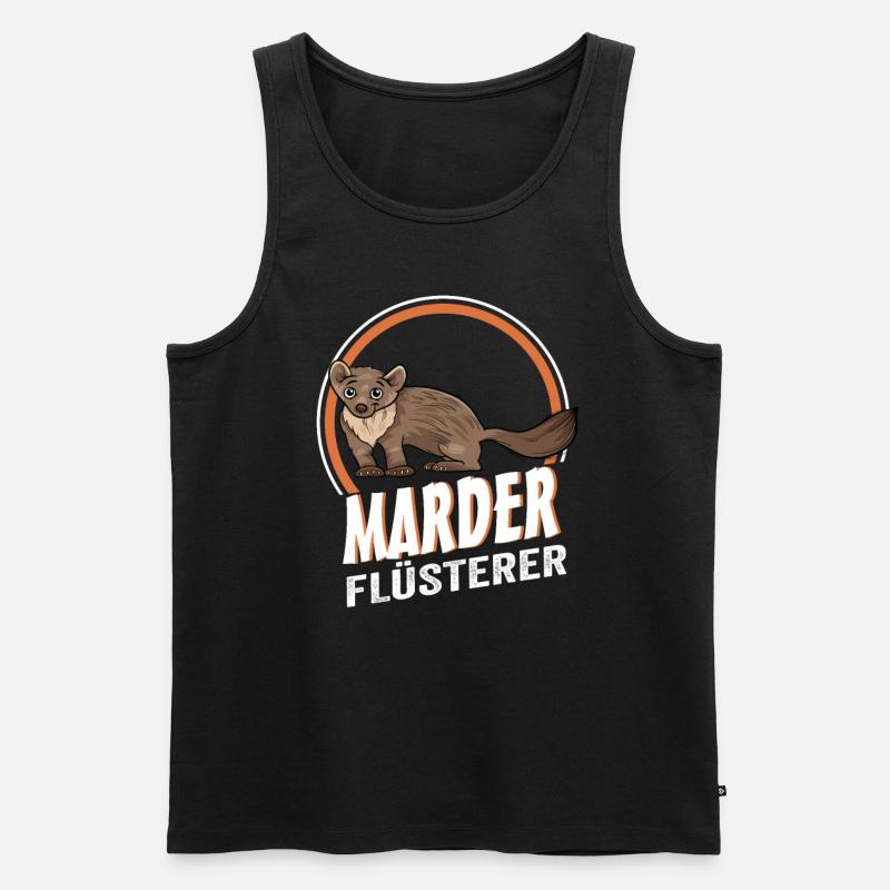 Marder Flüsterer - Männer Premium Bio Tank Top - Schwarz