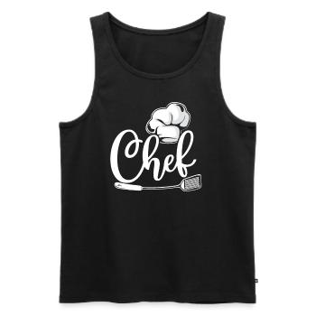 Cooking Cook Kitchen Chef Chef - Männer Premium Bio Tank Top - Schwarz - Vorne - AI Model Male 178 light (178cm)
