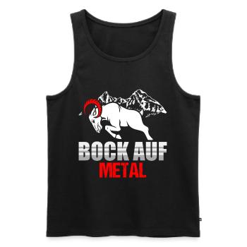 Heavy Metal Bock Auf Metal - Männer Premium Bio Tank Top - Schwarz - Vorne - AI Model Male 178 light (178cm)