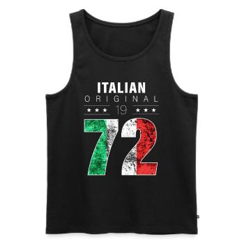 Italian Original 1972 50 Birthday Italy Flag - Men's Premium Organic Tank Top - black - Front - Michal (187cm)