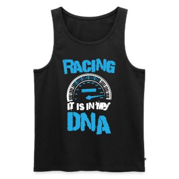 Racing It Is In My DANN Rennsport - Männer Premium Bio Tank Top - Schwarz - Vorne - Michal (187cm)