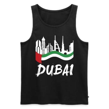 Dubai United Arab Emirates The Palm - Men's Premium Organic Tank Top - black - Front - AI Model Male 178 light (178cm)