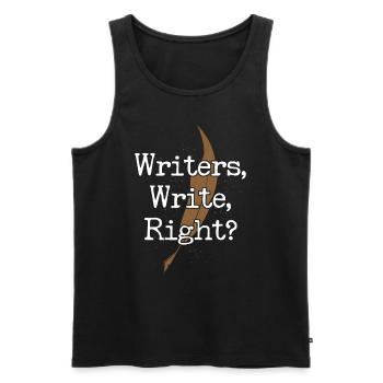 Writing Novel Writer & Published - Men's Premium Organic Tank Top - black - Front - Michal (187cm)