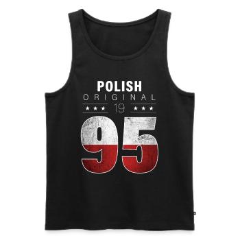 Original polonais 1995 27 Anniversaire Pologne Drapeau - Débardeur bio Premium Homme - noir - Devant - Michal (187cm)