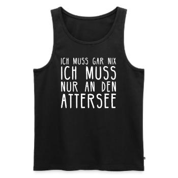 Attersee I Österreich Motiv für Österreicher - Männer Premium Bio Tank Top - Schwarz - Vorne - AI Model Male 178 light (178cm)