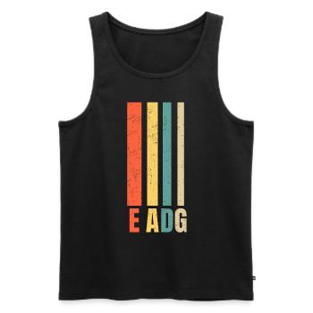 Guitar EADG Bass Bassist Guitar Player - Men's Premium Organic Tank Top - black - Front - AI Model Male 178 light (178cm)