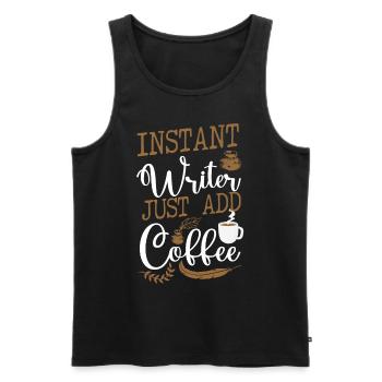 Writing Coffee Novel Writer & - Männer Premium Bio Tank Top - Schwarz - Vorne - Michal (187cm)