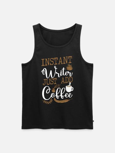 Writing Coffee Novel Writer & - Men's Premium Organic Tank Top - black