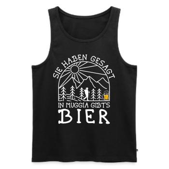 Alpenüberquerung Kärnten Muggia Wanderweg - Männer Premium Bio Tank Top - Schwarz - Vorne - Michal (187cm)
