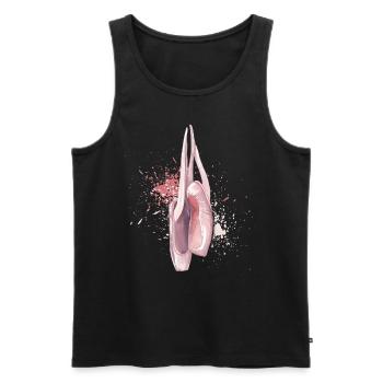 Ballett Dancer Ballerina Shoes pink - Men's Premium Organic Tank Top - black - Front - AI Model Male 178 light (178cm)