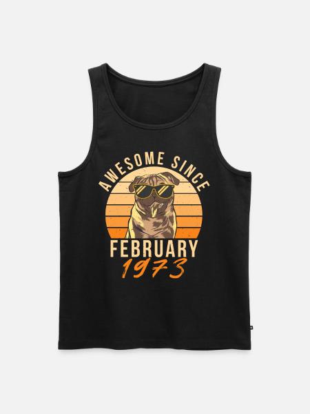 February 1973 Retro - Men's Premium Organic Tank Top - black