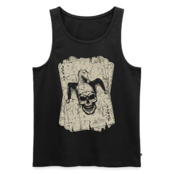 Poker-Karten-Spieler-Vintage-Joker-Karte - Männer Premium Bio Tank Top - Schwarz - Vorne - AI Model Male 178 light (178cm)