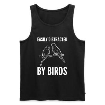 Easily Distracted By Birds Ornithology - Men's Premium Organic Tank Top - black - Front - Michal (187cm)