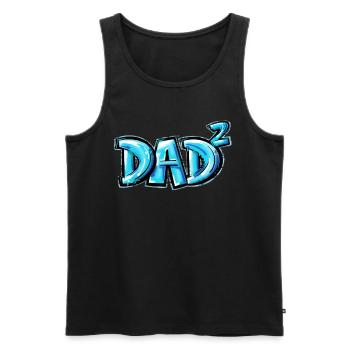 Pregnancy Announcement Dad second time 2 Children - Men's Premium Organic Tank Top - black - Front - Michal (187cm)