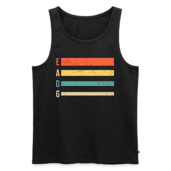 Guitar EADG Bass Bassist Guitar Player - Men's Premium Organic Tank Top - black - Front - AI Model Male 178 light (178cm)
