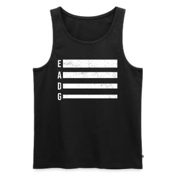 Guitar EADG Bass Bassist Guitar Player - Men's Premium Organic Tank Top - black - Front - AI Model Male 178 light (178cm)