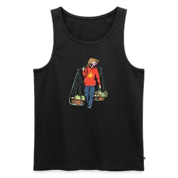 Vietnam I Hanoi Scooter Pho Bo motif de voyage pour - Débardeur bio Premium Homme - noir - Devant - AI Model Male 178 light (178cm)