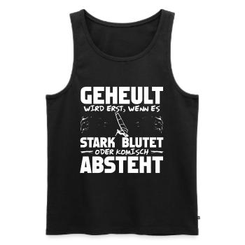 Windsurfer Windurfen Windsurfing Spruch - Männer Premium Bio Tank Top - Schwarz - Vorne - Michal (187cm)