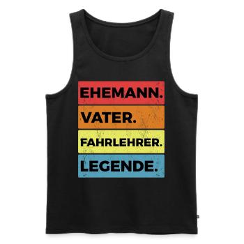 Führerschein Prüfung Fahrlehrer Fahrschule - Männer Premium Bio Tank Top - Schwarz - Vorne - Michal (187cm)