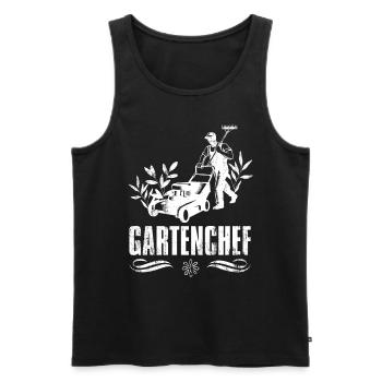 Gartenchef Hobby Gärtner Gartenarbeit Herren - Männer Premium Bio Tank Top - Schwarz - Vorne - AI Model Male 178 light (178cm)