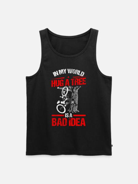 Mountain Bike Mountain Biker Downhill Bike - Men's Premium Organic Tank Top - black