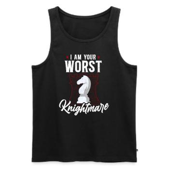 Chess Player Chess Piece Vintage - Männer Premium Bio Tank Top - Schwarz - Vorne - AI Model Male 178 light (178cm)