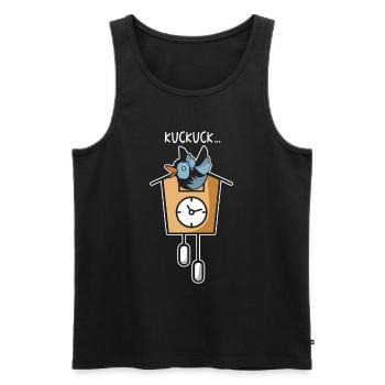 Kuckuck - Männer Premium Bio Tank Top - Schwarz - Vorne - Michal (187cm)