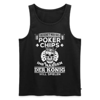 Poker Kartenspiel Poker Glücksspiel Casino Poker - Männer Premium Bio Tank Top - Schwarz - Vorne - AI Model Male 178 light (178cm)